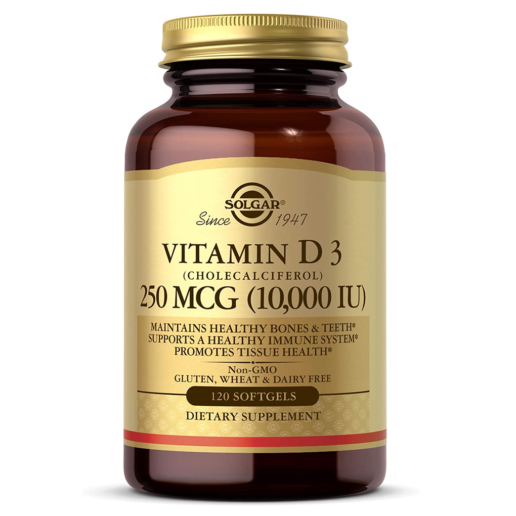 SOLGAR VITAMIN D3 (CHOLECALCIFEROL) 250 MCG (10,000 IU) / 120 SOFTGELS